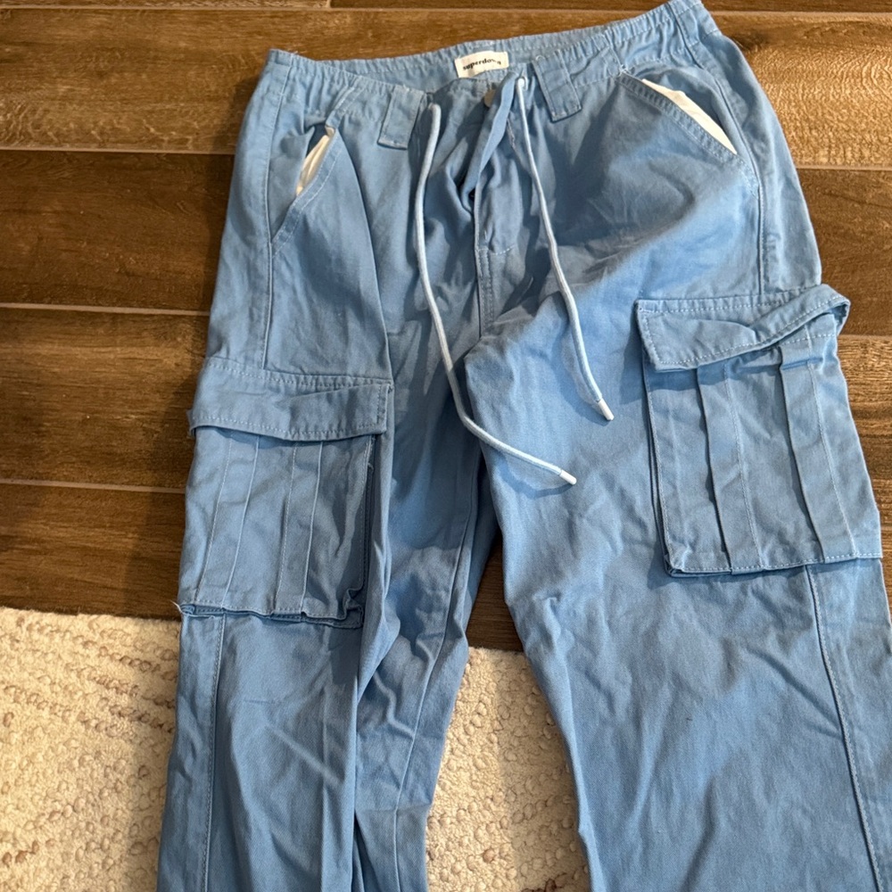 Superdown Blue Cargo Pants